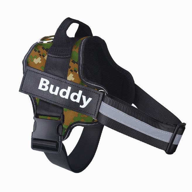 Personalized Dog Harness Reflective Breathable Adjustable Pet Harness Vest