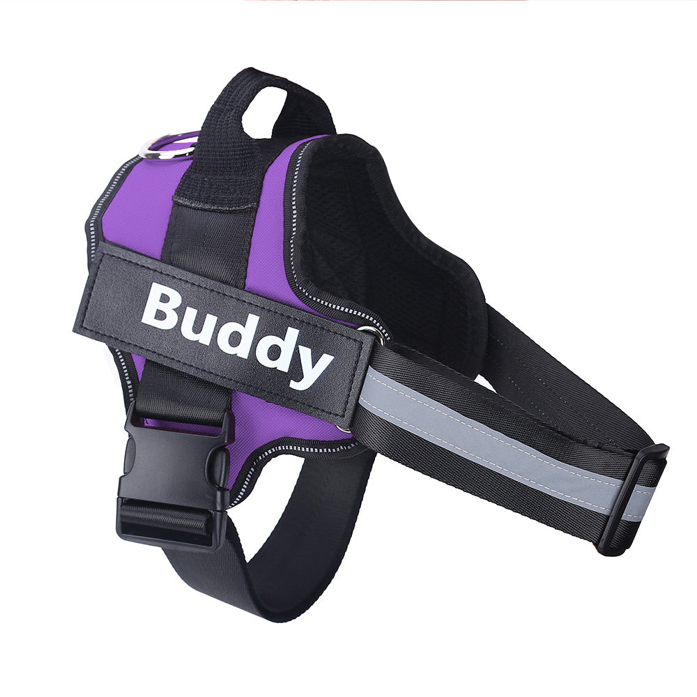 Personalized Dog Harness Reflective Breathable Adjustable Pet Harness Vest